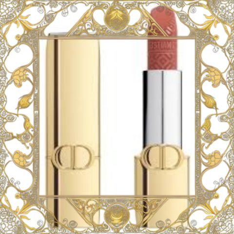 (Bản Mới) Son Dior Rouge Dior Lipstick 284 Rose Bavarde Son Môi Hàng Hiệu Thiết Kế Vỏ Vàng Sang Trọng, Chất Son Mềm Mịn, Màu Hồn Hàng Chuẩn