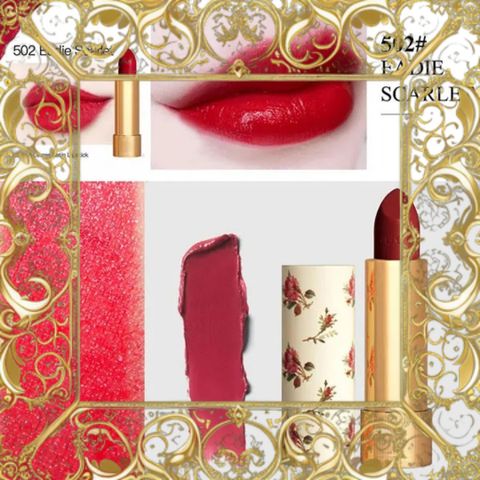 (Đẳng Cấp) Son Lì Gucci 502 Eadie Scarlet Màu 503 Đỏ Đậm Chính Hãng Sắc Đỏ Sang Trọng Dành Cho Phụ Nữ Tự Tin và Quyến Rũ Cao Cấp