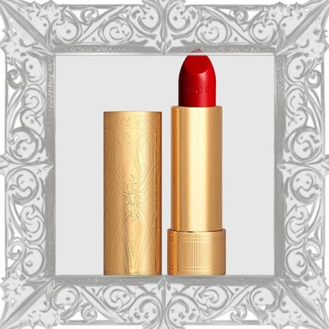 (Đẳng Cấp) Son Gucci Rouge À Lèvres Satin Màu 502 Eadie Scarlet Son Môi Đỏ Lạnh Chính Hãng, Độ Bám Màu Tốt, Dưỡng Ẩm Chính Hãng