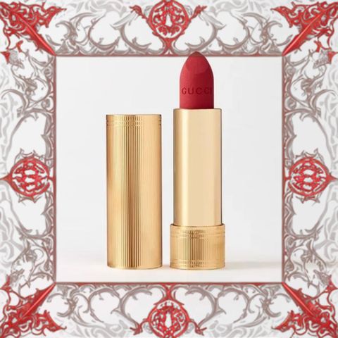 (Đẳng Cấp) Son Gucci Rouge Lip À Lèvres Voile Mat 25 Goldie Red Son Môi Đỏ Tươi Chính Hãng, Sắc Đỏ Quyến Rũ, Dưỡng Ẩm Tốt Cao Cấp