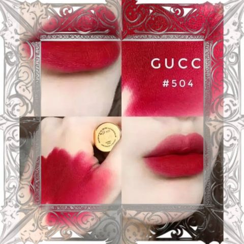 (Hàng Chất) Son Gucci 504 Myra Crimson Son Môi Satin Đỏ Đậm Chính Hãng, Đẳng Cấp Sang Trọng, Tối Ưu 3.5g Hàng Chuẩn