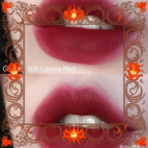 (Hàng Chuẩn) Son Gucci Rouge À Lèvres Voile Mat Màu 506 Louisa Red Đỏ Cherry Quyến Rũ, Sang Trọng, Dưỡng Ẩm, Chính Hãng Mẫu Mới