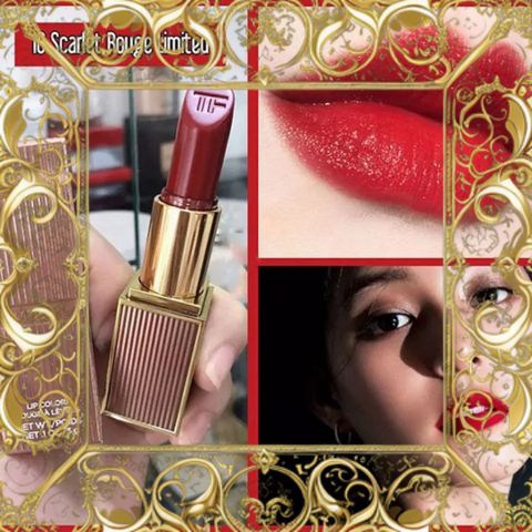 (Đẳng Cấp) Son Tom Ford 16 Scarlet Rouge Limited Edition Son Môi Đỏ Cổ Điển Sang Trọng, Bền Màu, Cấp Độ Quyến Rũ Cao Nhập Khẩu