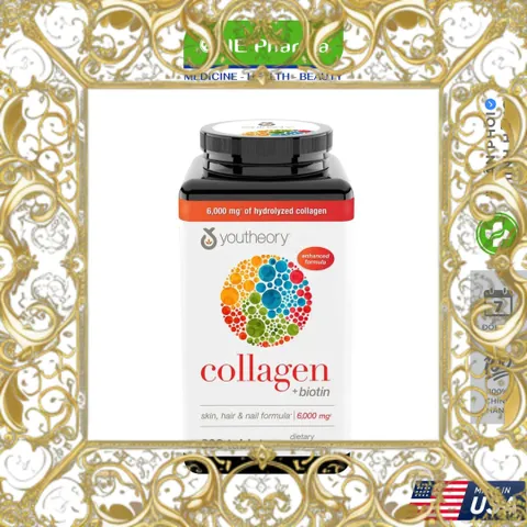 (Cao Cấp) Viên Uống Collagen Mỹ Youtheory 390 Viên Giải Pháp Chống Lão Hóa, Làm Đẹp Da, Thực Phẩm Chức Năng Từ USA Nội Địa
