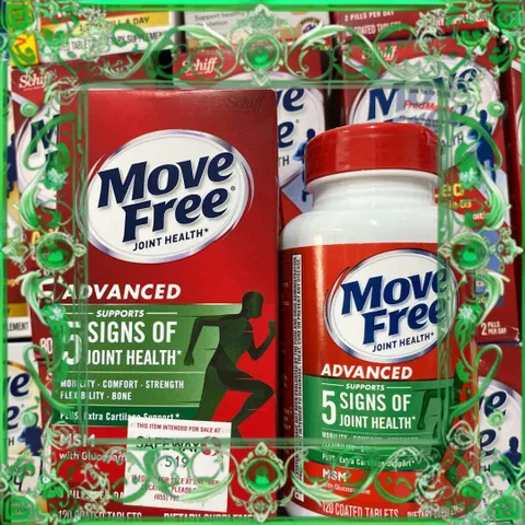 (Cao Cấp) Viên uống Move Free Joint Health Schiff Advanced MSM với Glucosamine 120 viên Sản phẩm hỗ trợ sức khỏe khớp hiệu quả Đầy Đủ