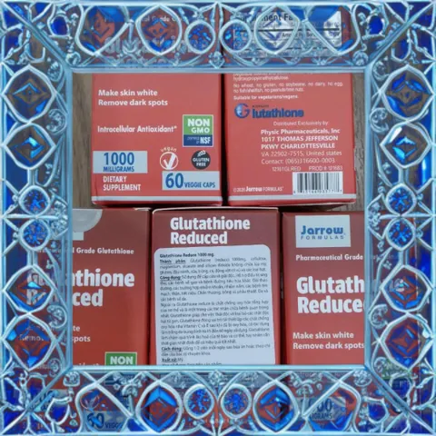 (Nhập Khẩu) Viên uống trắng da GLUTATHION 1000mg USA Làm trắng da tự nhiên 60 viên Thực phẩm chức năng làm đẹp da Mẫu Mới