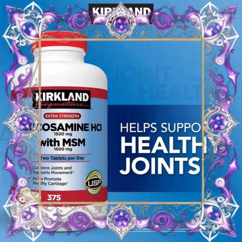 (Nhập Khẩu) Viên uống Glucosamine HCL 1500mg & MSM 1500mg Kirkland Mỹ Thực phẩm chức năng hỗ trợ khớp và xương chắc khỏe Nhập Khẩu