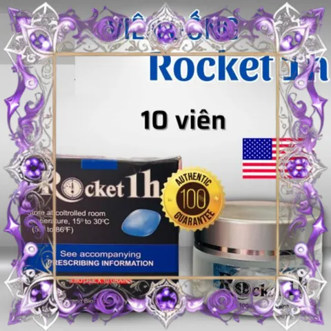 (Hàng Chất) Rocket 1h Chính Hãng Mỹ Hộp 10 Viên Chăm Sóc Mạnh Mẽ Cho Nam 521839 Nội Địa