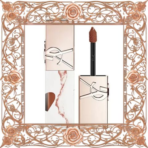 (Cao Cấp) Son Yves Saint Laurent YSL The Inks Vinyl Cream 442 Cuppuccino Kiss Màu 442 Cam Cháy Chính Hãng, Dưỡng Ẩm Cho Môi Rực Rỡ Chính Hãng