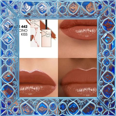(Cao Cấp) Son Yves Saint Laurent YSL The Inks Vinyl Cream 442 Cuppuccino Kiss Màu 442 Cam Cháy Chính Hãng, Dưỡng Ẩm Cho Môi Rực Rỡ Chính Hãng