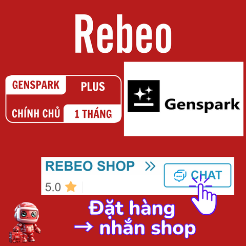 Nâng Cấp Genspark 1 Tháng- Tài Khoản Chính Chủ Chính Hãng, Giá Rẻ Tại Rebeo Shop