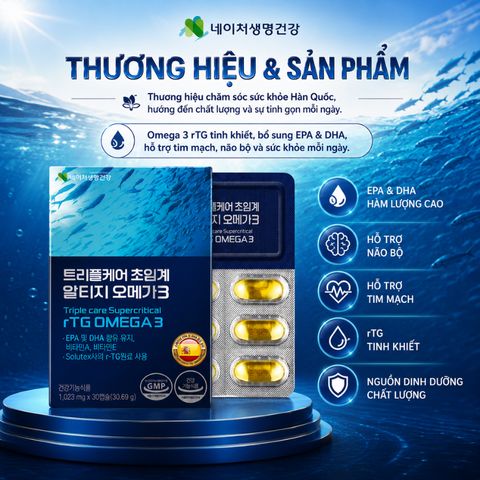 [Nature Life Health] Viên Dầu Cá Supercritical rTG Omega-3