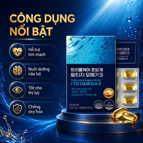 [Nature Life Health] Viên Dầu Cá Supercritical rTG Omega-3