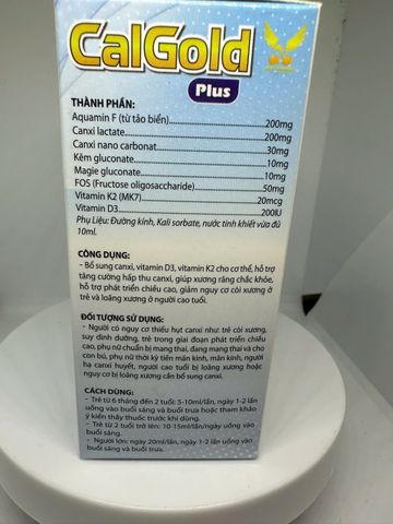 CalGold Plus Nhãn Vàng - Bổ Sung Canxi Từ Tảo Biển Đỏ, Hỗ Trợ Xương Chắc Khỏe
