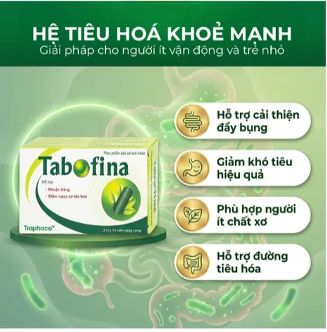 Viên hỗ trợ giảm nguy cơ táo bón Tabofina Traphaco (3 vỉ x 10 viên)