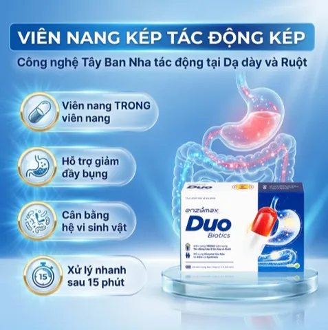 Viên hỗ trợ tăng cường tiêu hóa Enzymax Duo Biotics MHD (2 vỉ x 10 viên)