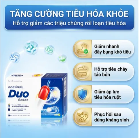 Viên hỗ trợ tăng cường tiêu hóa Enzymax Duo Biotics MHD (2 vỉ x 10 viên)
