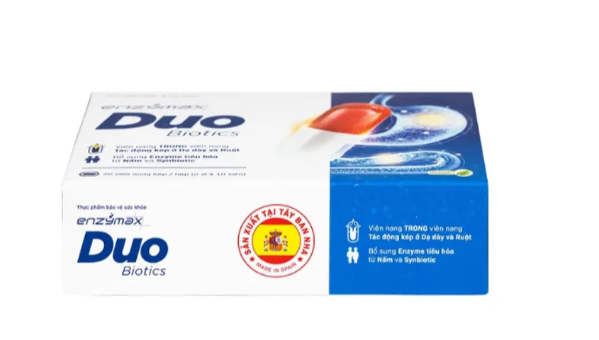 Viên hỗ trợ tăng cường tiêu hóa Enzymax Duo Biotics MHD (2 vỉ x 10 viên)