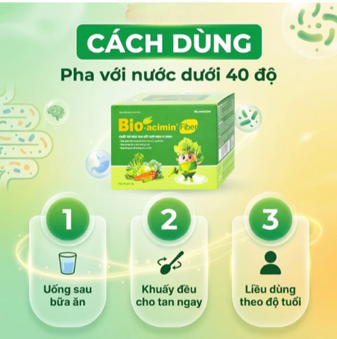 Cốm giúp làm giảm táo bón Bio-acimin Fiber Meracine (30 gói)