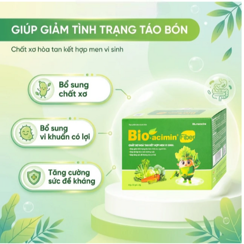 Cốm giúp làm giảm táo bón Bio-acimin Fiber Meracine (30 gói)