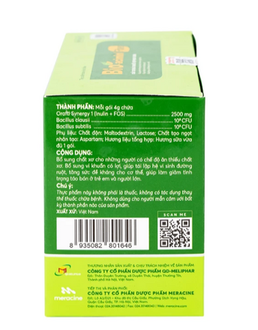 Cốm giúp làm giảm táo bón Bio-acimin Fiber Meracine (30 gói)