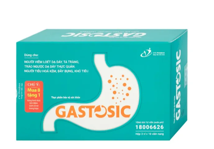 Viên giúp tiêu hóa Gastosic CVI (3 vỉ x 10 viên)