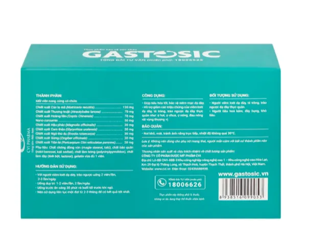 Viên giúp tiêu hóa Gastosic CVI (3 vỉ x 10 viên)