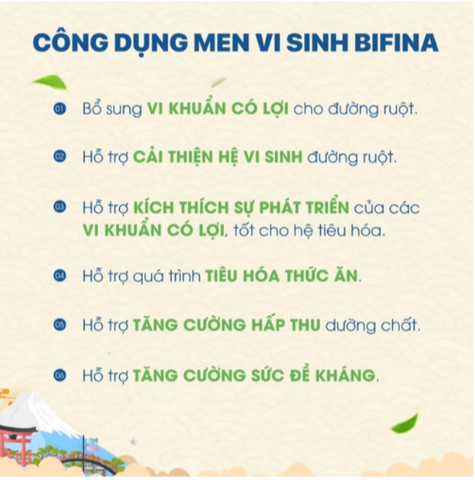 Men vi sinh bổ sung lợi khuẩn cho hệ tiêu hóa Bifina R Health Aid (20 gói)