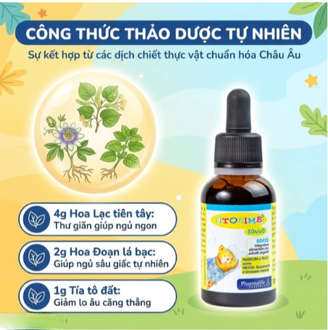 Siro giúp trẻ ngủ ngon Fitobimbi Sonno (30ml)
