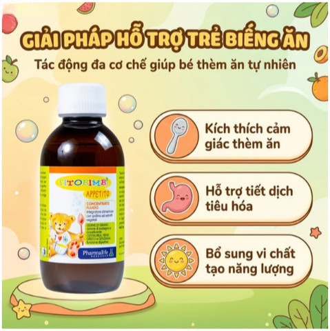 Siro hỗ trợ giúp trẻ ăn ngon Fitobimbi Appetito (200ml)