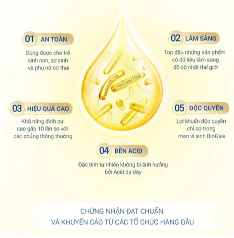 Viên bổ sung lợi khuẩn cho đường tiêu hóa BioGaia Protectis Tablets (10 viên)