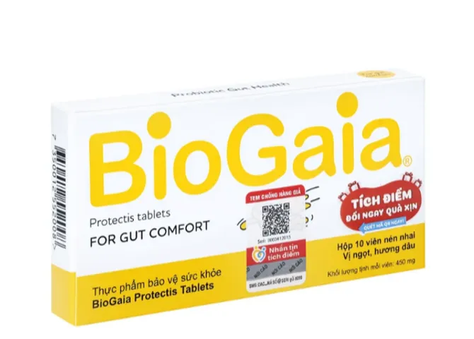 Viên bổ sung lợi khuẩn cho đường tiêu hóa BioGaia Protectis Tablets (10 viên)