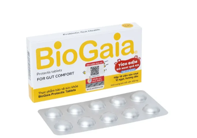 Viên bổ sung lợi khuẩn cho đường tiêu hóa BioGaia Protectis Tablets (10 viên)