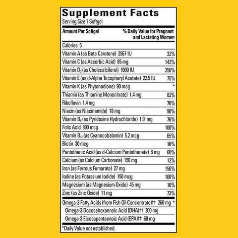Vitamin tổng hợp cho bà bầu Prenatal DHA Nature Made 150 viên
