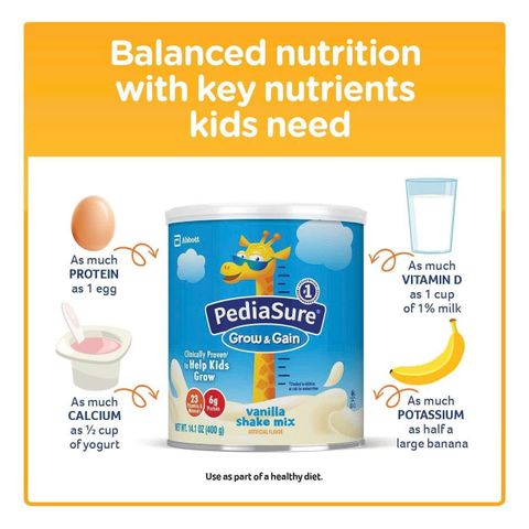 Sữa PediaSure Grow & Gain Nội Địa Mỹ 400g (Dành cho bé từ 2-13 tuổi) - Sữa Bột Công Thức