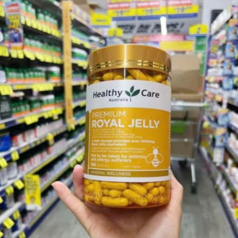 Sữa ong chúa Healthy Care Royal Jelly 1000 mg |120 & 365 viên| Hỗ trợ làm đẹp da - Cân bằng nội tiết tố & Bổ sung năng lượng cho sức khỏe [SP Chuẩn Úc]