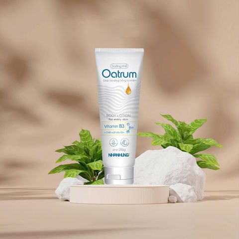 Dưỡng Thể Oatrum Giúp Da Sáng Hồng Tự Nhiên, Cấp Ẩm, Làm Mềm Mịn Da - Tuyp 250g