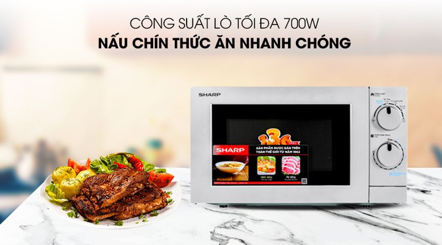 LÒ VI SÓNG SHARP R-209VN-SK, DUNG TÍCH 20 LÍT