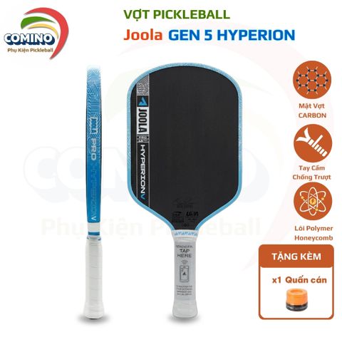 Vợt pickleball Joola Hyperion Pro V - Bolt Blue (Ben Johns), Vợt Joola Gen 5 bản 16mm, nội địa trung