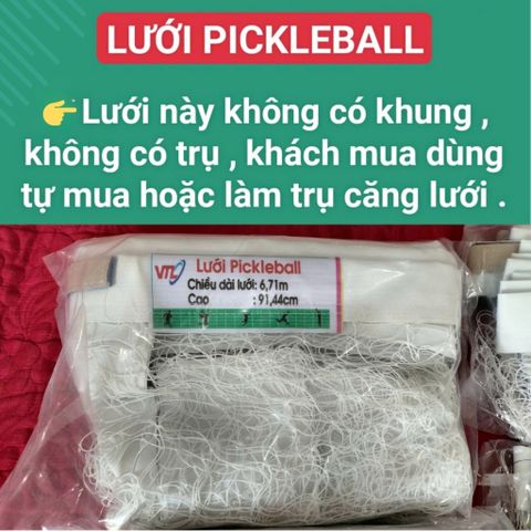 Lưới Pickleball hàng chất lượng, chất polyester bền bỉ, kích thước chuẩn quốc tế ( không kèm khung )