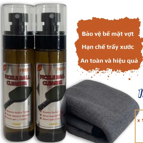 Chai xịt vệ sinh mặt vợt PICKLEBALL CLEANER, giúp làm sạch và bảo vệ mặt vợt dung tích 100ml