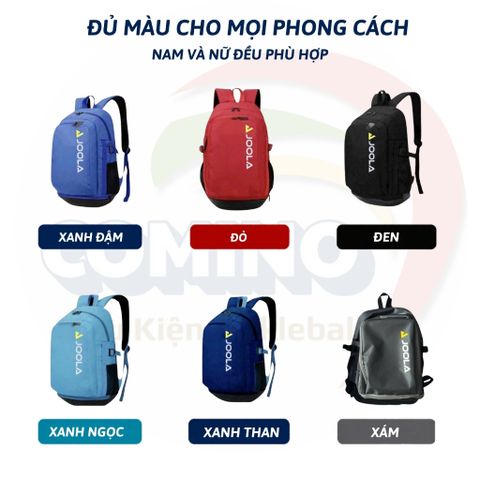 Balo thể thao JOOLA cao cấp – Balo đi chơi, đựng vợt cầu lông, bóng bàn, pickleball 45x35x25 cm