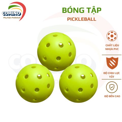 Bóng tập chơi pickleball loại 40 lỗ chất liệu nhựa cao cấp hàng đẹp
