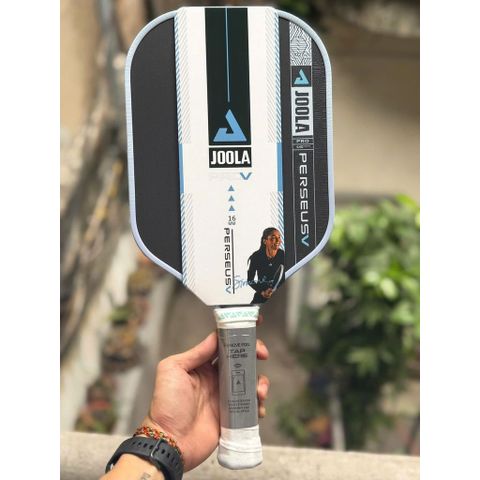 Vợt pickleball Joola Gen 5 Perseus Simone Jardim, mặt Carbon nhám, bản 16mm viền màu ghi
