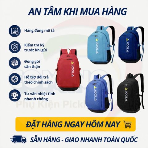 Balo thể thao JOOLA cao cấp – Balo pickleball, balo đựng vợt cầu lông, bóng bàn, size 45x35x25 cm