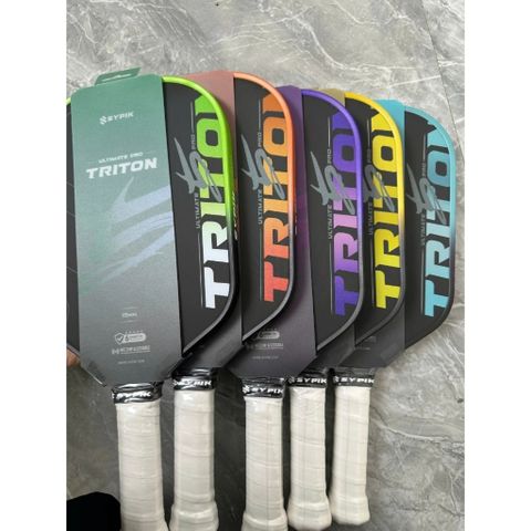 Vợt Pickleball SYPIK TRITON chất liệu lõi tổ ong, bản 16mm, mặt nhám Carbon T700, hàng siêu cấp.