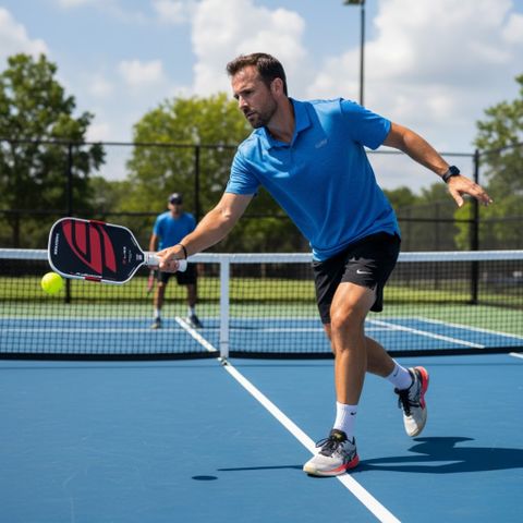 Vợt pickleball Selkirk Boomstik, mặt vợt carbon 16mm, lõi tổ ong ,trợ lực tốt,mặt vợt màu đen - đỏ