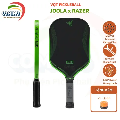 Vợt Pickleball JOOLA x RAZER , mặt carbon nhám lì ,bản 16mm chơi ổn định, lõi tổ ong ,tạo Spin tốt