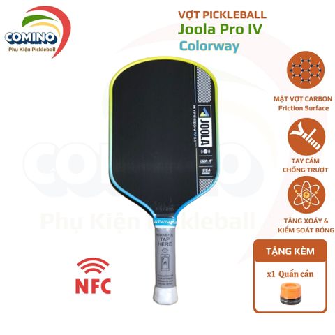 Vợt pickleball Joola Gen 4 Hyperion Limited, Việt nam colorway, mặt carbon 16mm,viền xanh lam - vàng
