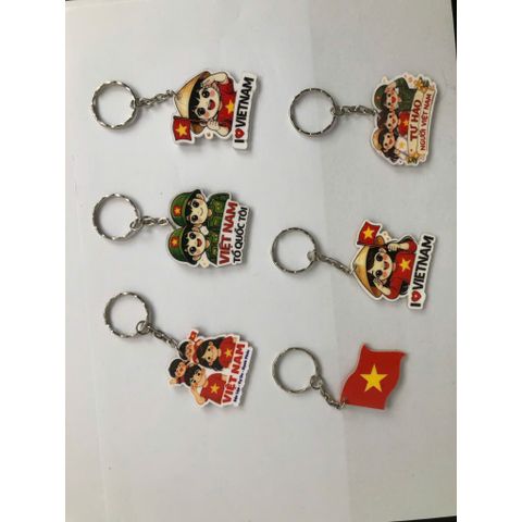 Móc khóa xe, móc chìa khóa chất liệu mica làm quà tặng, đồ lưu niệm (hình ngẫu nhiên)